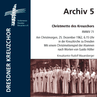 CD Cover Christmette des Kreuzchores RMWV 71 (CD 2002)